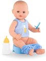 Bábika Paul pije a ciká Mon Grand Poupon Corolle s hnedými klipkajúcimi očami a 3 doplnky 36 cm od 24 mes