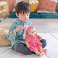 Bábika Jade Mon Grand Poupon Corolle s modrými klipkajúcimi očami a dlhé blond vlasy s hrebeňom 36 cm
