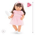 Bábika Julie Mon Grand Poupon Corolle s hnedými klipkajúcimi očami a dlhé hnedé vlasy s hrebeňom 36 cm