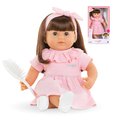 Bábika Julie Mon Grand Poupon Corolle s hnedými klipkajúcimi očami a dlhé hnedé vlasy s hrebeňom 36 cm