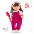 Bábika Julie Pink Grenadine Mon Grand Poupon Corolle s hnedými klipkajúcimi očami a dlhé hnedé vlasy s hrebeňom 36 cm