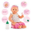 Bábika Emma pije a ciká Bath Baby Flowers Mon Grand Poupon Corolle s modrými klipkajúcimi očami a 3 doplnky 36 cm od 24 mes