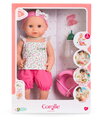 Bábika Emma pije a ciká Bath Baby Flowers Mon Grand Poupon Corolle s modrými klipkajúcimi očami a 3 doplnky 36 cm od 24 mes