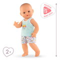 Bábika Paul pije a ciká Bath Baby Aqua Mon Grand Poupon Corolle s hnedými klipkajúcimi očami a 3 doplnky 36 cm od 24 mes