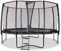 Trampolína s ochrannou sítí a žebříkem PeakPro Exit Toys kulatá průměr 427 cm černá