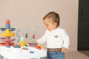 Didaktický stolík s vkladacími kockami Activity Table Little Smoby s aktivitami na vývoj jemnej motoriky od 12 mes