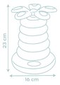 Didaktická pyramída Roly Poly Pyramid Little Smoby s 5 farebnými krúžkami od 12 mes