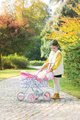 Hlboký kočík Carriage Mon Grand Poupon Corolle skladací pre 36-52 cm bábiku výškovo nastaviteľný s taškou