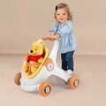 Didaktické chodítko a kočík Winnie the Pooh Baby Walker 3v1 Smoby s 25 cm plyšovou bábikou a brzdami od 12 mes