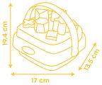Didaktický košík Winnie the Pooh Sorter Basket Smoby so 8 vkladacími kockami od 12 mes
