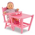 Jedálenská stolička High Chair Pink Corolle pre 36-42 cm bábiku ružová