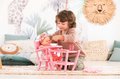 Jedálenská stolička High Chair Pink Corolle pre 36-42 cm bábiku ružová