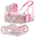 Hlboký kočík s taškou na prebaľovanie Carriage Floral Corolle skladací pre 36-52 cm bábiku výškovo nastaviteľný