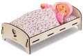 Drevená postieľka Wooden Bed Floral Corolle pre 30-36 cm bábiku