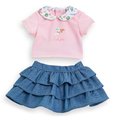 Sukňa a tričko pre bábiku Ruffle Skirt & T-shirt A Weekend in Paris Mon Grand Poupon Corolle pre 36 cm bábiku od 24 mes
