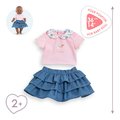 Sukňa a tričko pre bábiku Ruffle Skirt & T-shirt A Weekend in Paris Mon Grand Poupon Corolle pre 36 cm bábiku od 24 mes
