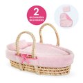 Prútený košík s prikrývkou a vankúšom pre bábiku Braided Basket Set Plush Corolle pre 36-42 cm bábiku