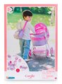 Hlboký kočík pre bábiku Flowered Carriage Corolle s taškou na prebaľovanie pre 30-52 cm bábiku