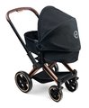 Kočík trojkombinácia pre bábiku Cybex Black 3in1 Priam Corolle skladací s multifunkčnými prednými kolesami pre 36-52 cm bábiku