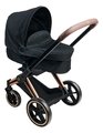 Kočík trojkombinácia pre bábiku Cybex Black 3in1 Priam Corolle skladací s multifunkčnými prednými kolesami pre 36-52 cm bábiku