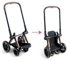 Kočík trojkombinácia pre bábiku Cybex Black 3in1 Priam Corolle skladací s multifunkčnými prednými kolesami pre 36-52 cm bábiku