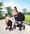 Kočík trojkombinácia pre bábiku Cybex Black 3in1 Priam Corolle skladací s multifunkčnými prednými kolesami pre 36-52 cm bábiku