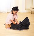Kočík trojkombinácia pre bábiku Cybex Black 3in1 Priam Corolle skladací s multifunkčnými prednými kolesami pre 36-52 cm bábiku