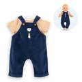 Tričko a overal pre bábiku T-shirt & Navy Blue Overall Mon Grand Poupon Corolle pre 36 cm bábiku od 24 mes