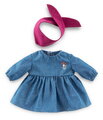 Džínsové šaty a šatka pre bábiku Jeans Dress & Scarf Little Explorer Mon Grand Poupon Corolle pre 36 cm bábiku od 24 mes