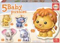 Baby puzzle Zvieratká z džungle Educa 5-obrázkové od 24 mes