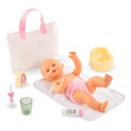 Prebaľovacia taška pre bábiku Changing Accessories Set Tulips Corolle pre 30-36 cm bábiku 8 doplnkov od 24 mes
