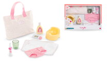 Prebaľovacia taška pre bábiku Changing Accessories Set Tulips Corolle pre 30-36 cm bábiku 8 doplnkov od 24 mes