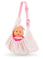 Nosič pre bábiku Carrier Bag Tulips Corolle ružový pre 36 cm bábiku s nastaviteľným popruhom
