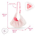 Nosič pre bábiku Carrier Bag Tulips Corolle ružový pre 36 cm bábiku s nastaviteľným popruhom