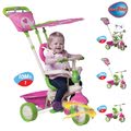 Trojkolka Safari Elephant Touch Steering smarTrike so slnečníkom, ružovo-zelená od 10 mes