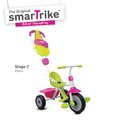Trojkolka Play GL Pink 3v1 smarTrike s vodiacou tyčou ružovo-zelená od 10 mes