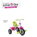 Trojkolka Play GL Pink 3v1 smarTrike s vodiacou tyčou ružovo-zelená od 10 mes