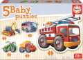 Baby puzzle Dopravné prostriedky Educa 5-obrázkové od 24 mes