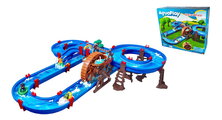 Vodná dráha s vodným kolesom WaterWheel AquaPlay viacposchodová so šmykľavkou a 2 loďky s 2 figúrkami