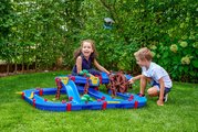 Vodná dráha Mega Water Wheel AquaPlay viacposchodová s vodným mlynom a šmykľavkou s loďkami figúrkami a doplnkami