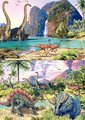 Puzzle panoramatické Dino Educa 2x100 dielov od 5 rokov