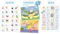 Puzzle domino a pexeso Peppa Pig Disney Superpack 4v1 Educa 