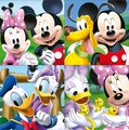 Puzzle Mickey Mouse v kufríku Educa 25-20-16-12 dielov progresívne od 24 mes