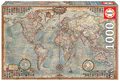 Puzzle Miniature series, O Mundo Political Map of the world Educa 1000 dielov od 12 rokov