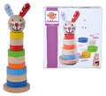 Drevená skladacia veža Baby Stapel Tower Rabbit Eichhorn 11 dielov výška 20 cm od 12 mes