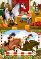 Rozprávkové puzzle Preteky koníkov Educa 2x48 dielov