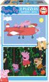 Drevené puzzle Peppa Pig Educa 2x 16 dielov od 4 rokov