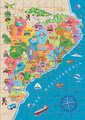 Puzzle Mapa Katalánsko s monumentami Educa 150 dielov od 7 rokov