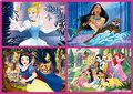 Puzzle Multi 4 Disney Princess Educa 50-80-100-150 dielov od 5 rokov