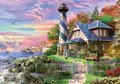 Puzzle Lighthouse at Rock Bay Educa 1000 dielov a Fix lepidlo od 11 rokov